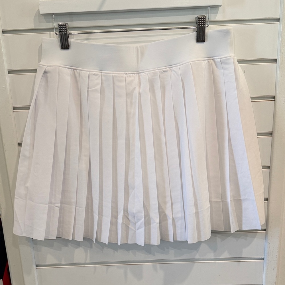 Greyson White Pleated Mini Skirt